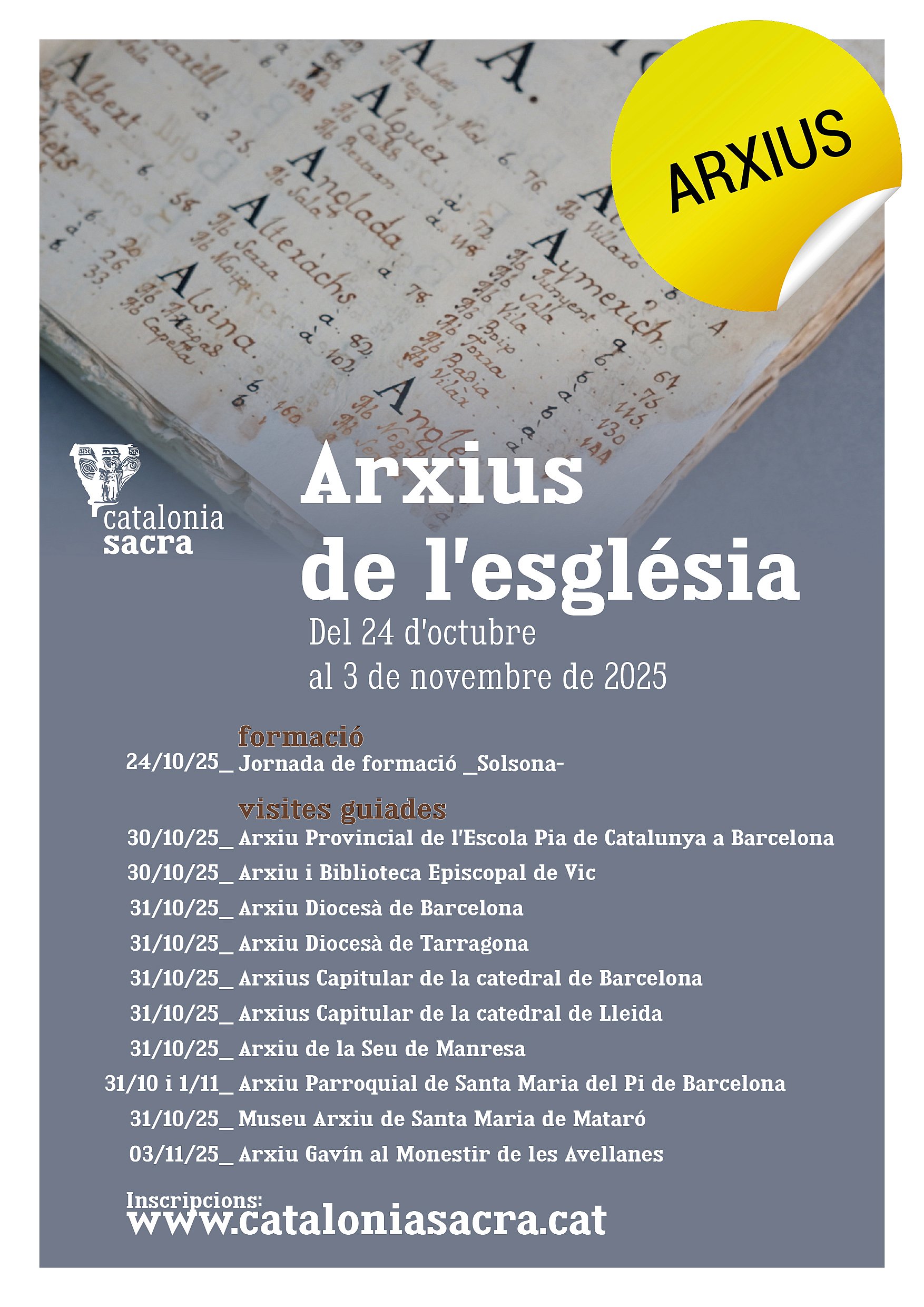 Visites guiades a l’arxiu del Museu Arxiu de Santa Maria